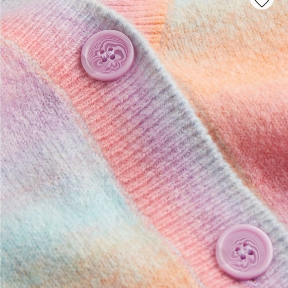 Rainbow Jacquard-knit Cardigan H&M Women’s Size XL - Picture 4 of 4